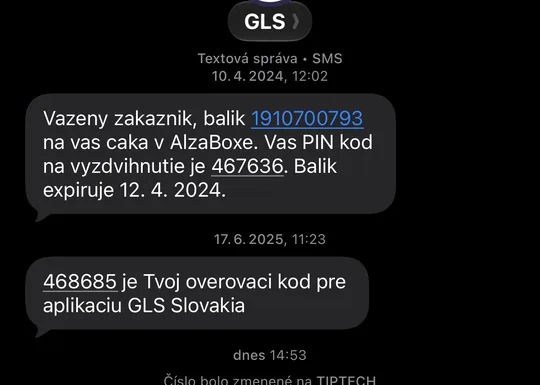 Podvodná SMS v mene GLS o pozastavenom doručení a chýbajúcom čísle domu